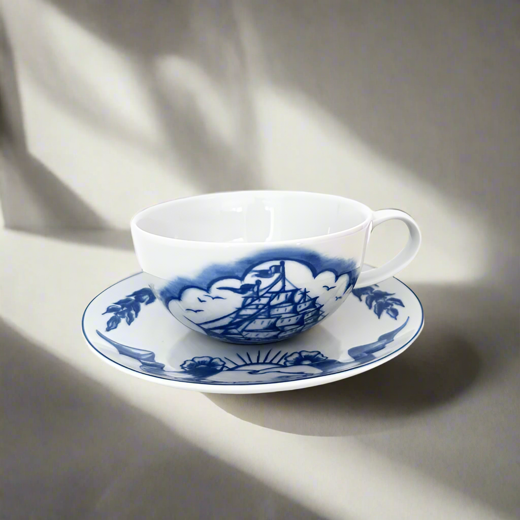 BY_MUTTI_TEE_TASSE_CUP_SAUCER_BYMUTTI_REUNION_SWEDE_SEGELN_TATTOO