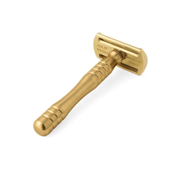 Razorine_FLATBOY_75_Brass_Rasierhobel_Italy