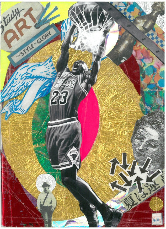 André Boitard Michael Jordan Hommage Collage Original Popart