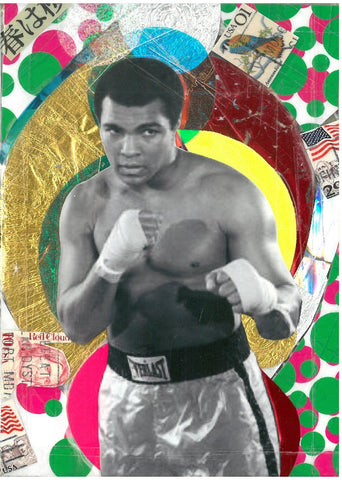 André Boitard Muhammad Ali Collage Original Artwork A6
