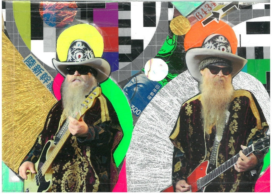 Andre Boitard ZZ Top Hommage Artwork Collage Popart Berlin