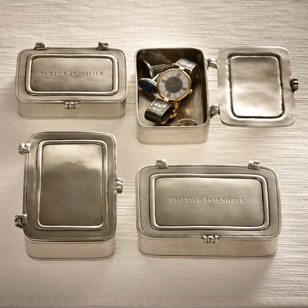 Cosi Tabellini - Lidded Box pweter - Dose aus Zinn - Schatulle aus Zinn - Tutto e possibile -Italian Pewter, Crystal & Ceramics - Made in Italy
