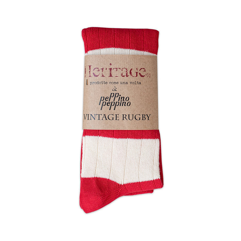 Heritage_9.1_Strümpfe_Vintage_Rugby_Peppino_Peppino_Red_Made_In_Italy