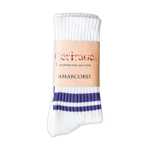 Heritage_91_Amarcord_Strümpfe_Socks_Milk_Purple_Stripes_Made_in_Italy