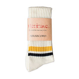 Heritage_91_Amarcord_Strümpfe_Socks_Natural_Black_Yellow_Stripes_Made_in_Italy
