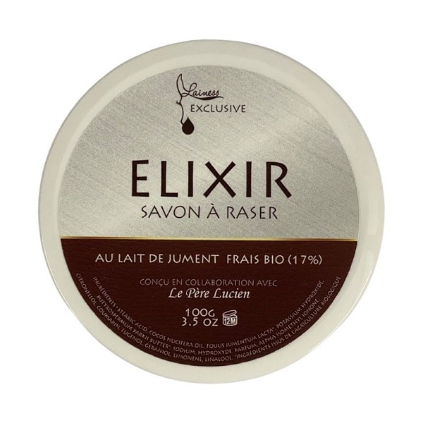 Lainess-Elixir-Rasierseife-Pere-Lucien-Asinerie-de-la-Vioune-Eselmilch-Frankreich-100g