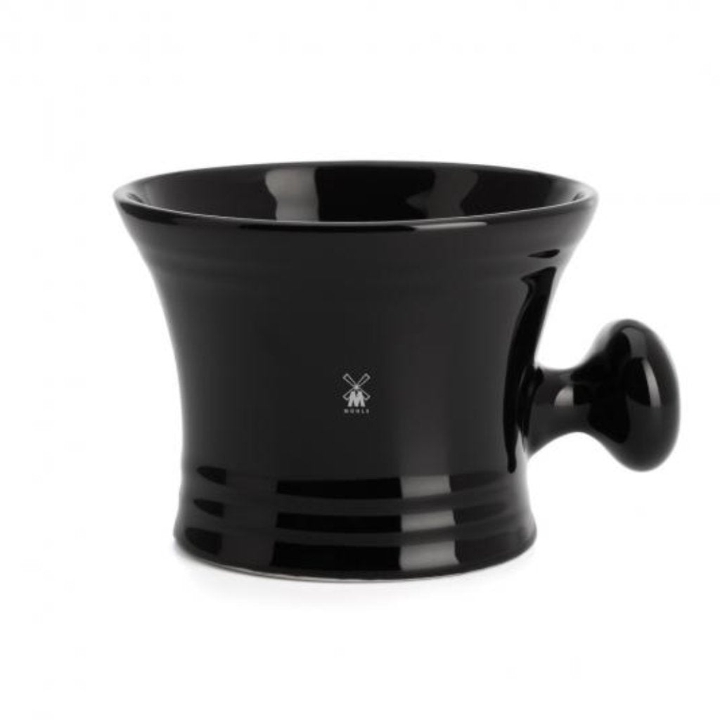 Rasiertiegel von MÜHLE, Porzellan schwarz optimal aufschäumen porcelain lathering bowl