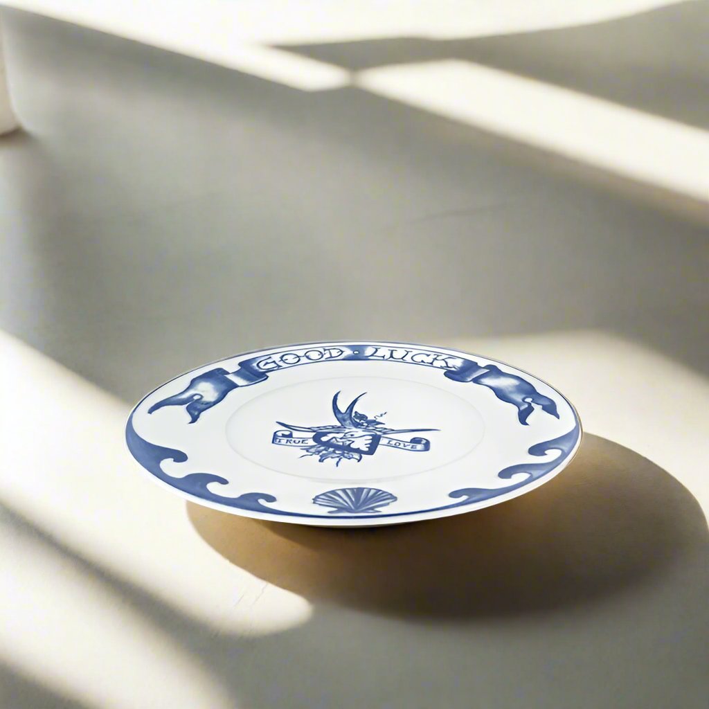 BY-MUTTI-Teller-Plate-Tattoo-Sailing-GOOD-LUCK-BYMUTTI-FRONT