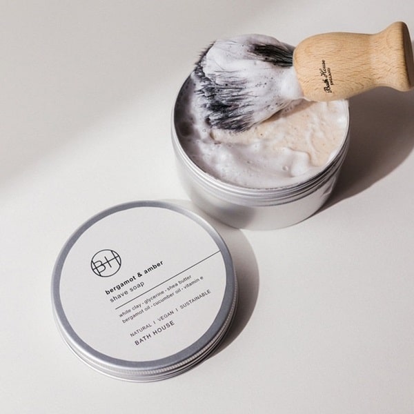 Bath-house-Rasierseife-bergamot-and-amber-shave-soap-UK