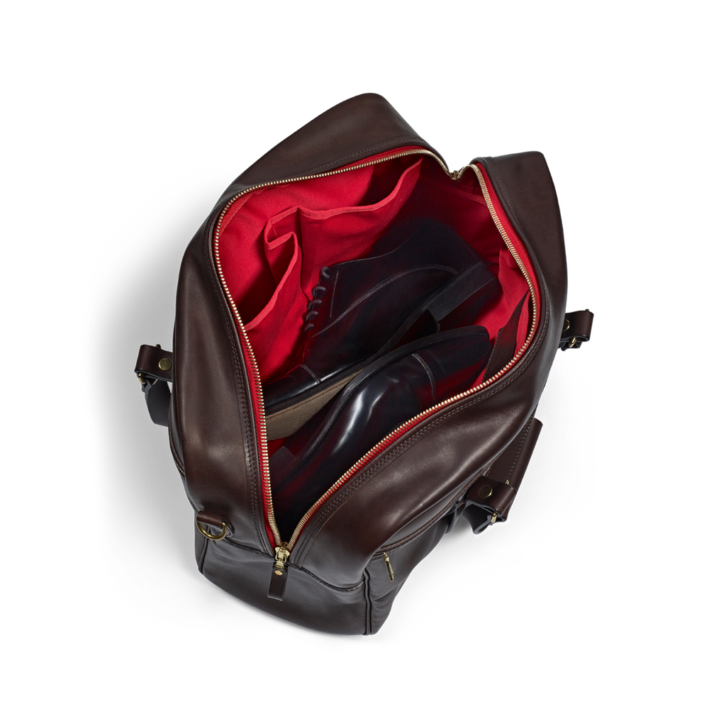 Croots Vintage Leather Traveller Reisetasche Weekender Handmade UK