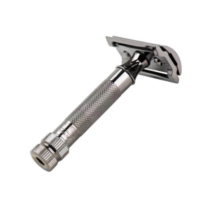 Merkur-34C-Metallic-Grau-Razor-Rasierhobel-Germany