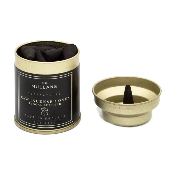 Mr_Mullans_Raw_Incense_Cones_Tuscan_Leather_Scent_UK
