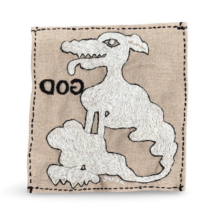 Yurika_Saito_God_Dog_God_White_Patch_Hand_Embroidery_TOKYO