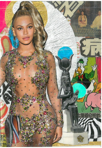 André Boitard Beyonce Collage Artwork Original A6 Black Power