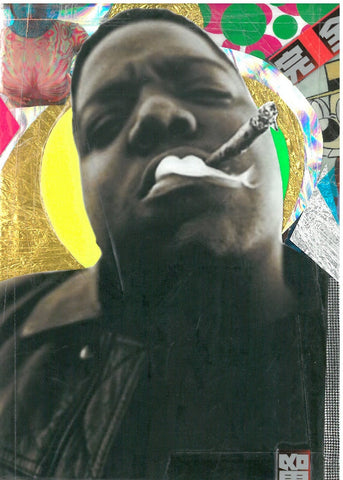 Andre Boitard Notorious Big Collage Artwork Original A6 Hip Hop