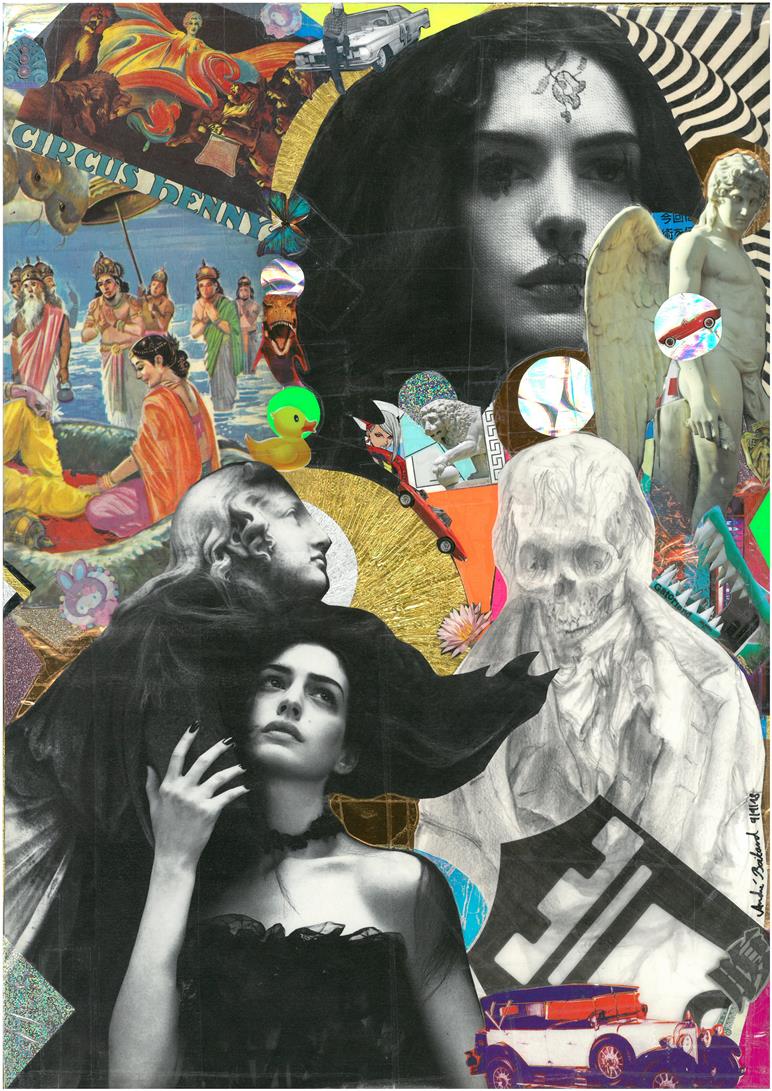 André Boitard Anna Hathaway Collage Artwork Original popart