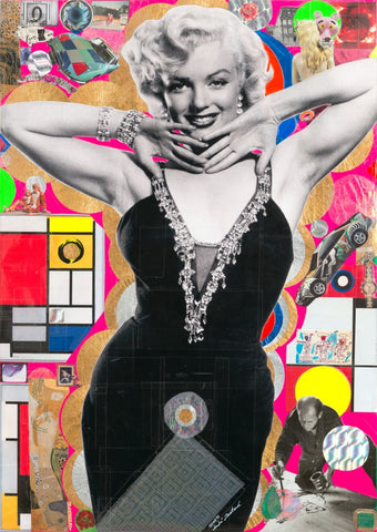 André Boitard Marilyn Monroe Collage Artwork Original