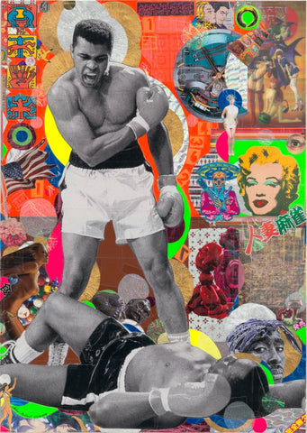 André Boitard Muhammad Ali Collage Original Artwork