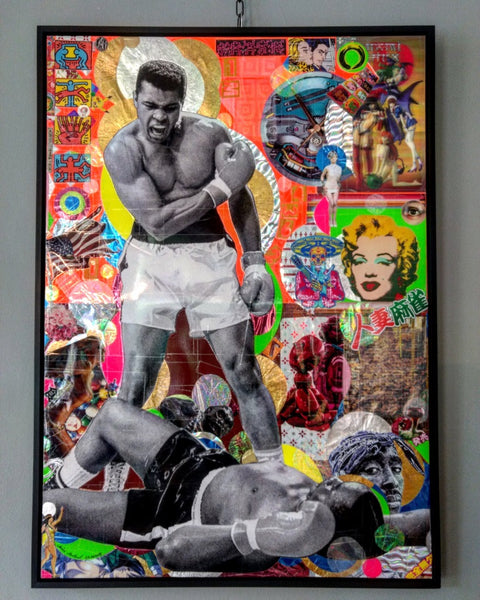 André Boitard Muhammad Ali Collage Original Artwork