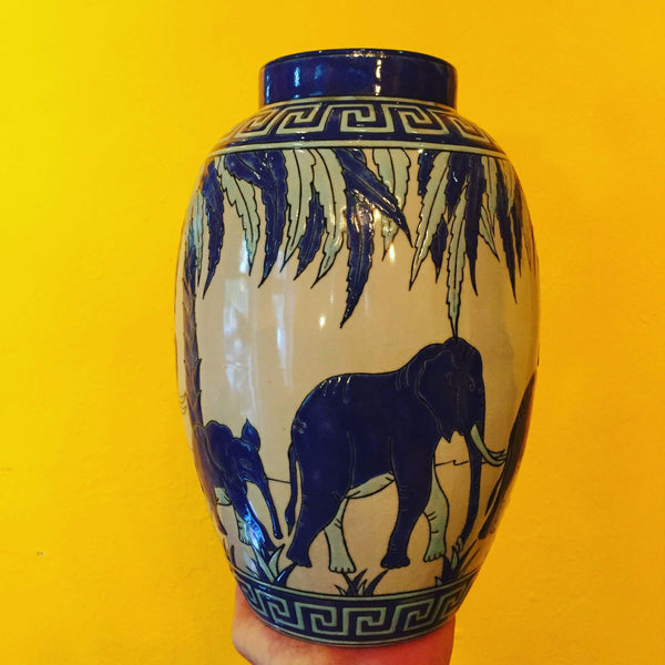Keralouve Vase Elefanten Blau