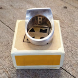Handgemachter berliner Bär Ring aus massivem Silber