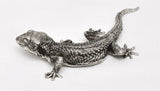 Cosi Tabellini Gecko Skulptur Achille Gamba Zinn Britannia Metal handmade in Itlay