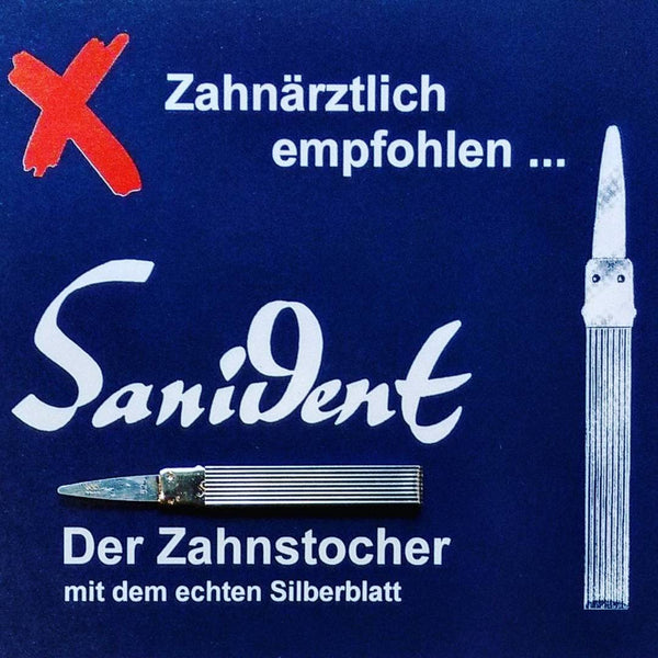 Sanident Zahnstocher Sterling Silber toothpick Solingen Germany