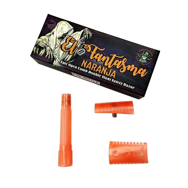 El_Fantasma_Naranja_Fasan_Open_Comb_Slant_Razor_FASAN_Phoenix_Shaving