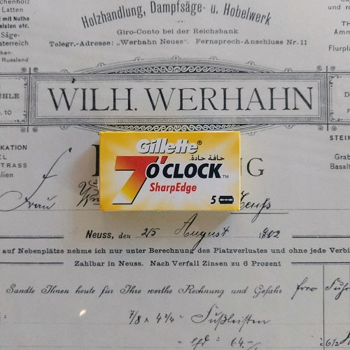 GILLETTE-Sharp-Edge-7Oclock-Yellow-Rasierklingen-Razorblades