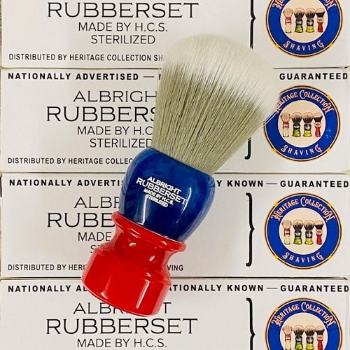 Heritage_Collection_Shaving_Rasierpinsel_Albright_Rubberset_Red_Blue_26mm_USA_Vintage