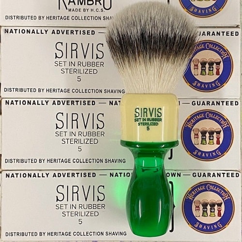 Heritage_Collection_Shaving_Rasierpinsel_Sirvis_Creme_Green_3Band_26mm_USA_Vintage