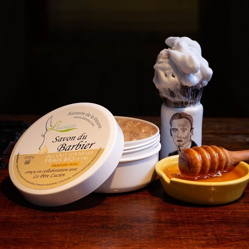 Lainess-Parfum-Miel-Rasierseife-Pere-Lucien-Asinerie-de-la-Vioune-Eselmilch-Frankreich