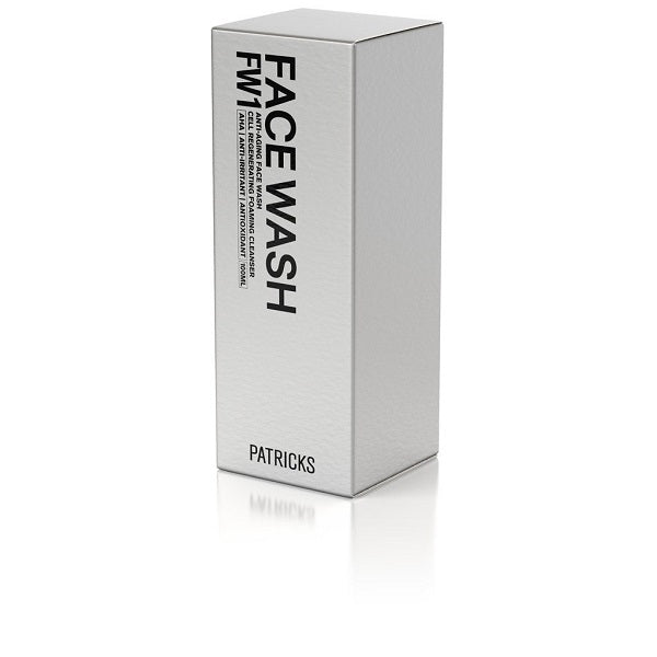Patricks-FW1-Face-Wash-Cell-Regenerating-foaming-cleasner-Packaging