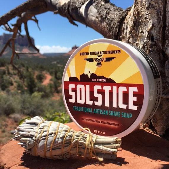 Phoenix Artisan Accoutrements Solstice Spiritual Ritual Vegan Rasierseife Luxus Shaving Soap