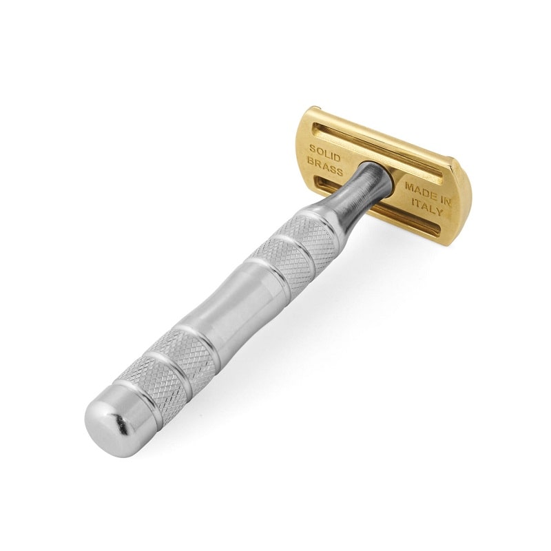 RAZORINE FLATBOY Safety Razor Barbershop DE Shavette Messing Italy ...