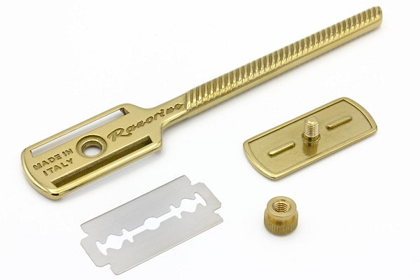 Razorine_Premium_Rasierer_Brass_Italien