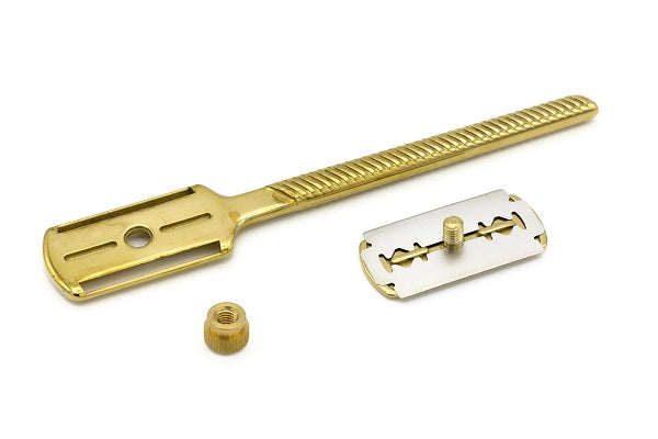 Razorine_Premium_Rasierer_Brass_Italien