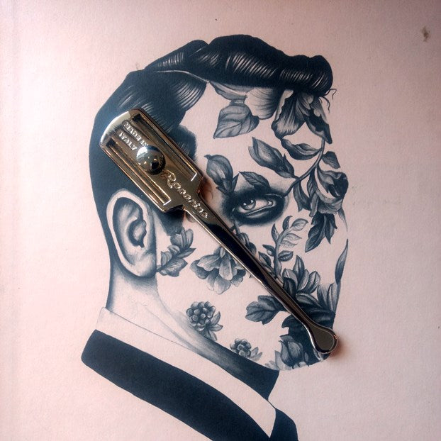 Razorine-Razor-Silber-Chrome-Shavette-Italy