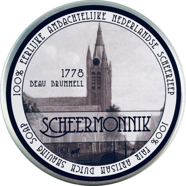 Scheermonnik-1778-Beau-Brummell-Rasierseife-Luxus-Handarbeit-Holland