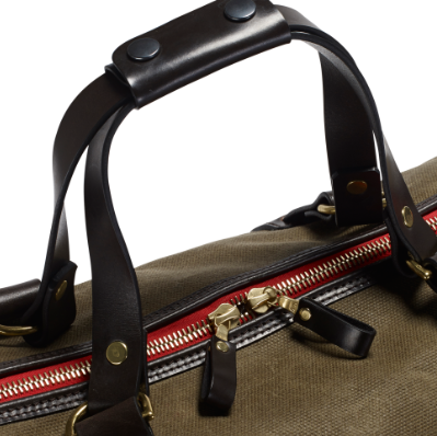 croots-vintagerange-Reisetasche-waxed-canvas-olive-detail