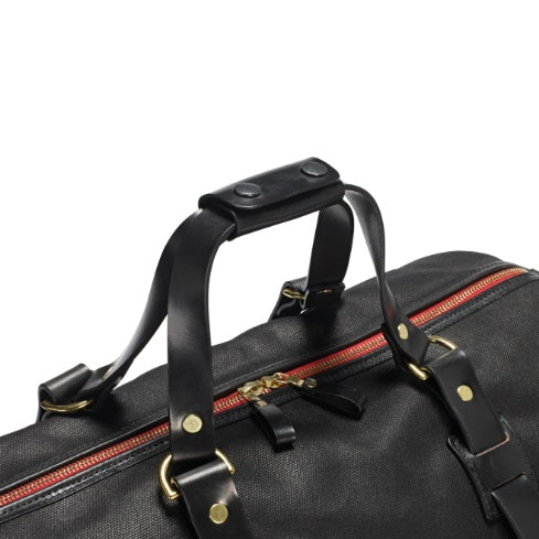 croots-vintagerange-waxed-canvas-reisetasche-black-detail