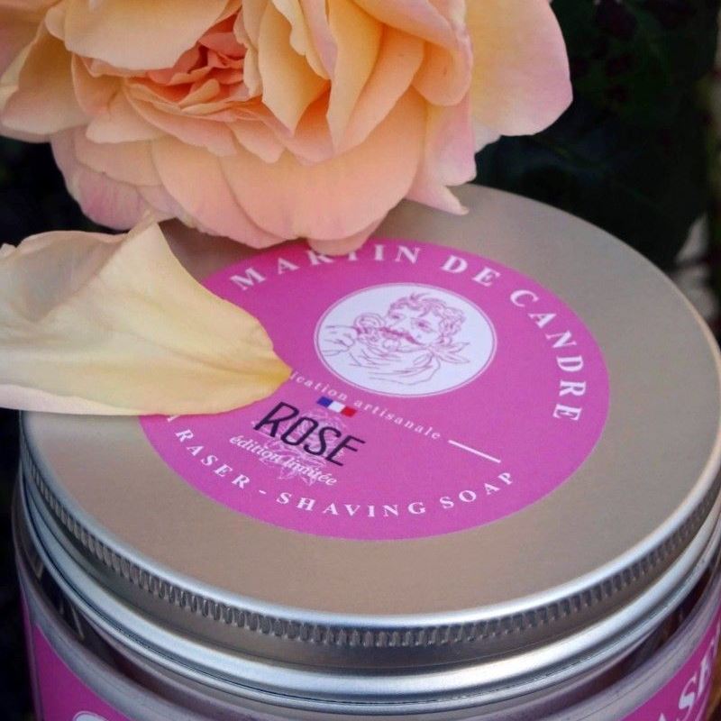 Savonnerie-Martin-De-Candre-Rose-Rasierseife-Limited-Edition Luxus Frankreich