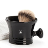 Rasiertiegel von MÜHLE, Porzellan schwarz optimal aufschäumen porcelain lathering bowl